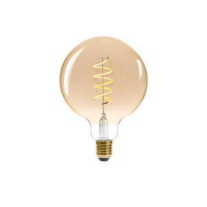 Ampoule led globe ambré, filament torsadé E27