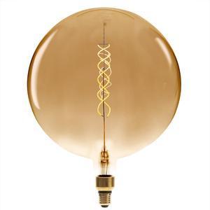 Ampoule led globe ambré, filament torsadé E27