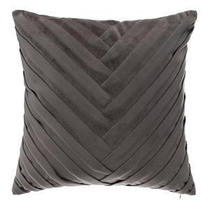 Coussin effet velours tressé - 40 x 40 cm - Gris - ATMOSPHERA