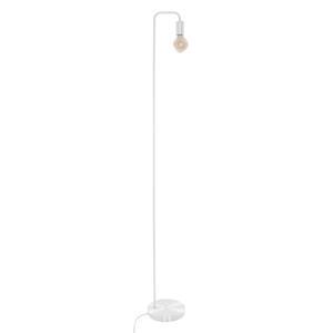 Lampadaire droit métal et ciment keli blanc H 150 cm