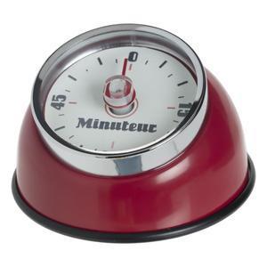 Minuteur rétro magnet - ø 8 x H 5.5 cm - Différents coloris - Rouge