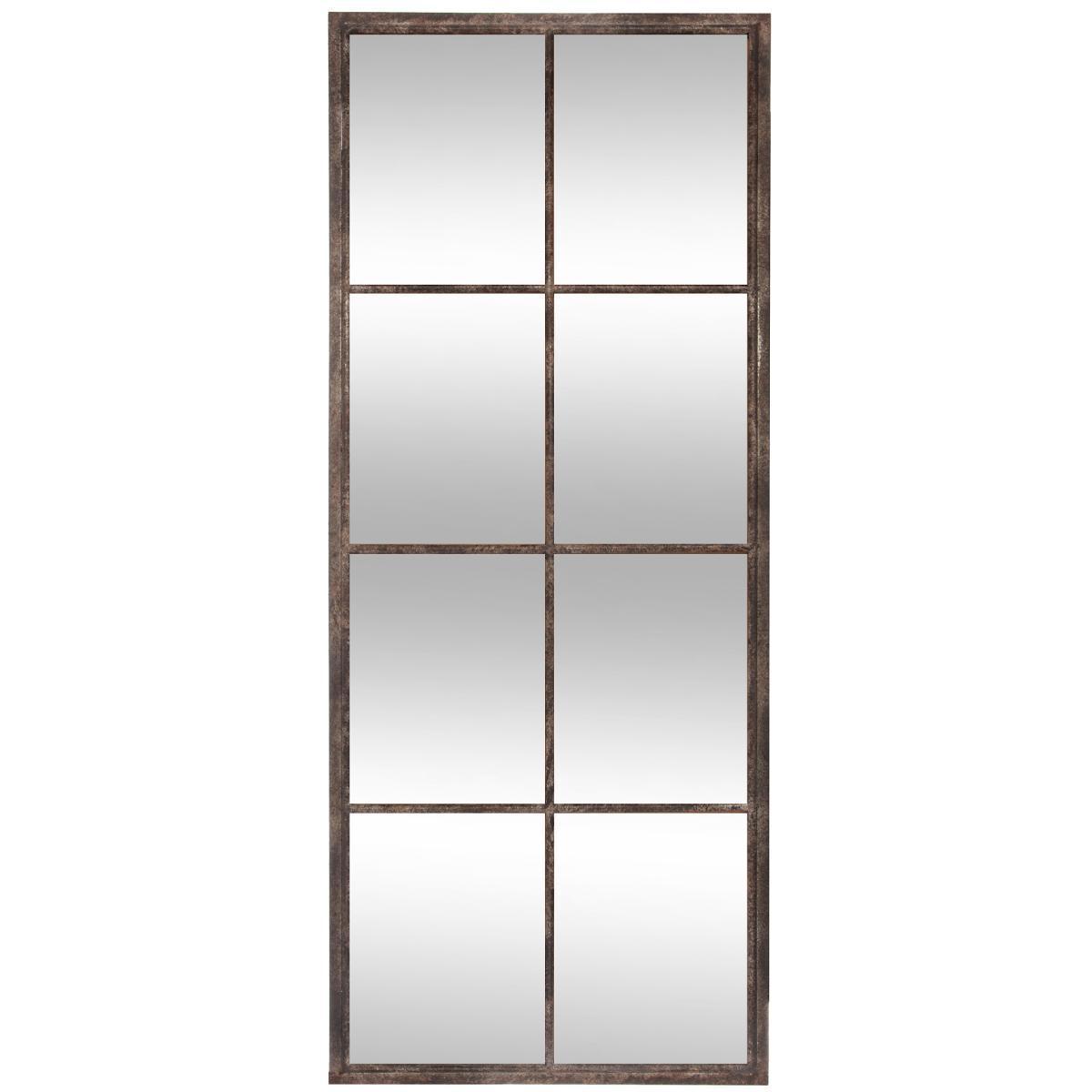 Miroir fenêtre métal 50 x 120 x 2 cm