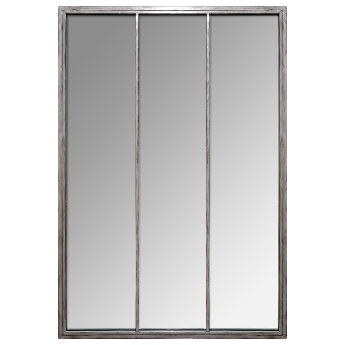Miroir metalal gris sully 74 x 110