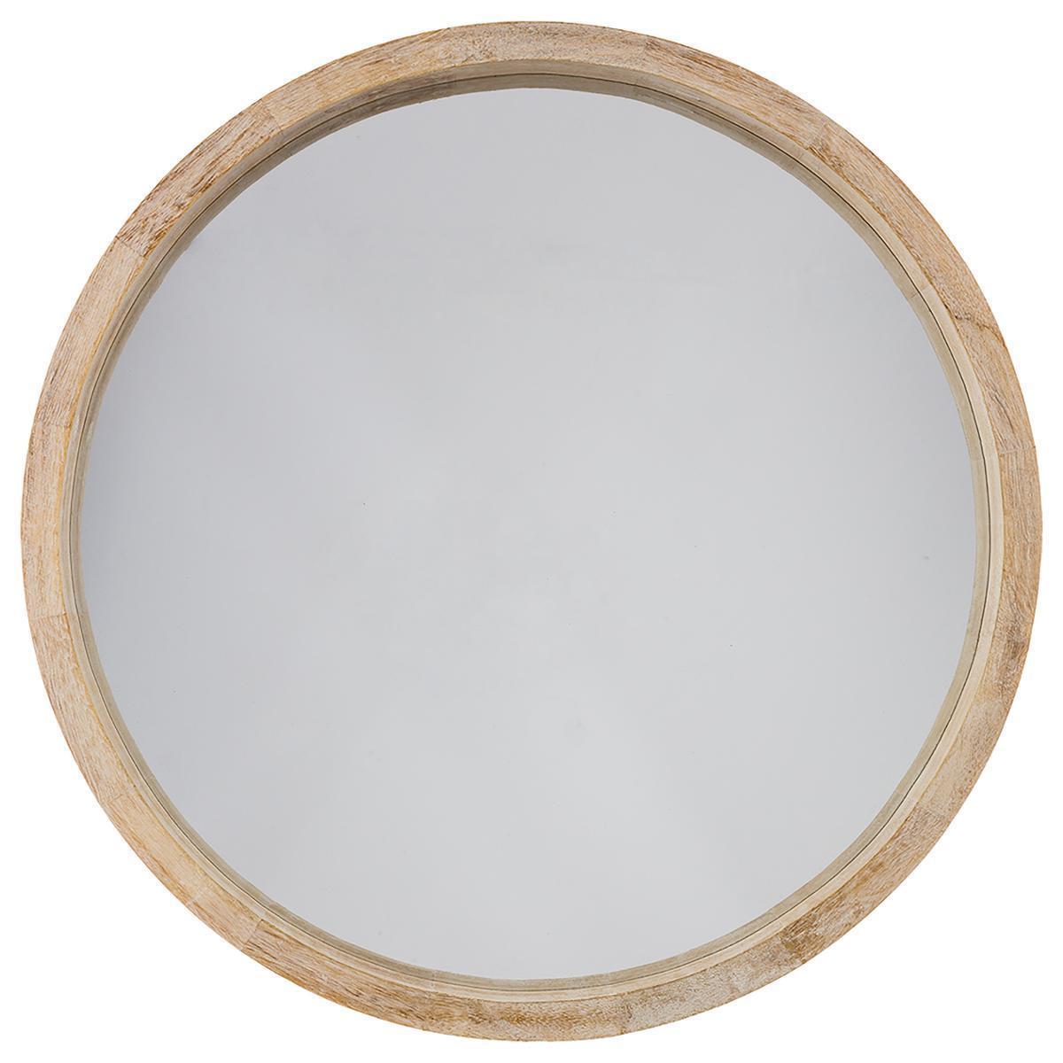 Miroir rond naturel scandinave ø 50 cm