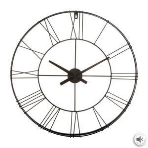 Horloge vintage silencieuse - ø 70 cm - Noir