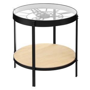 Table à café pendule Méca - ø 50 x H 51 cm - ATMOSPHERA