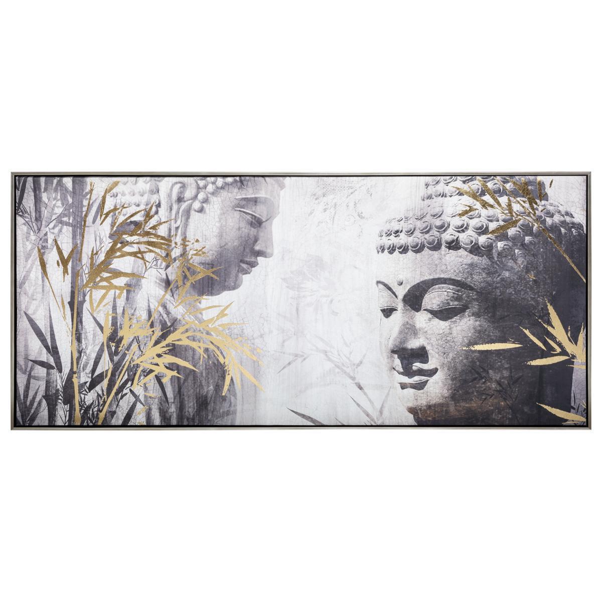 Toile imprime avec cadre bouddha 115 x 55