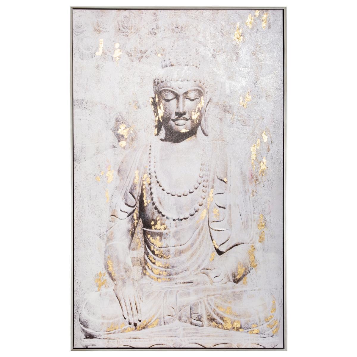 Toile imprimee bouddha avec cadre 75 x 115