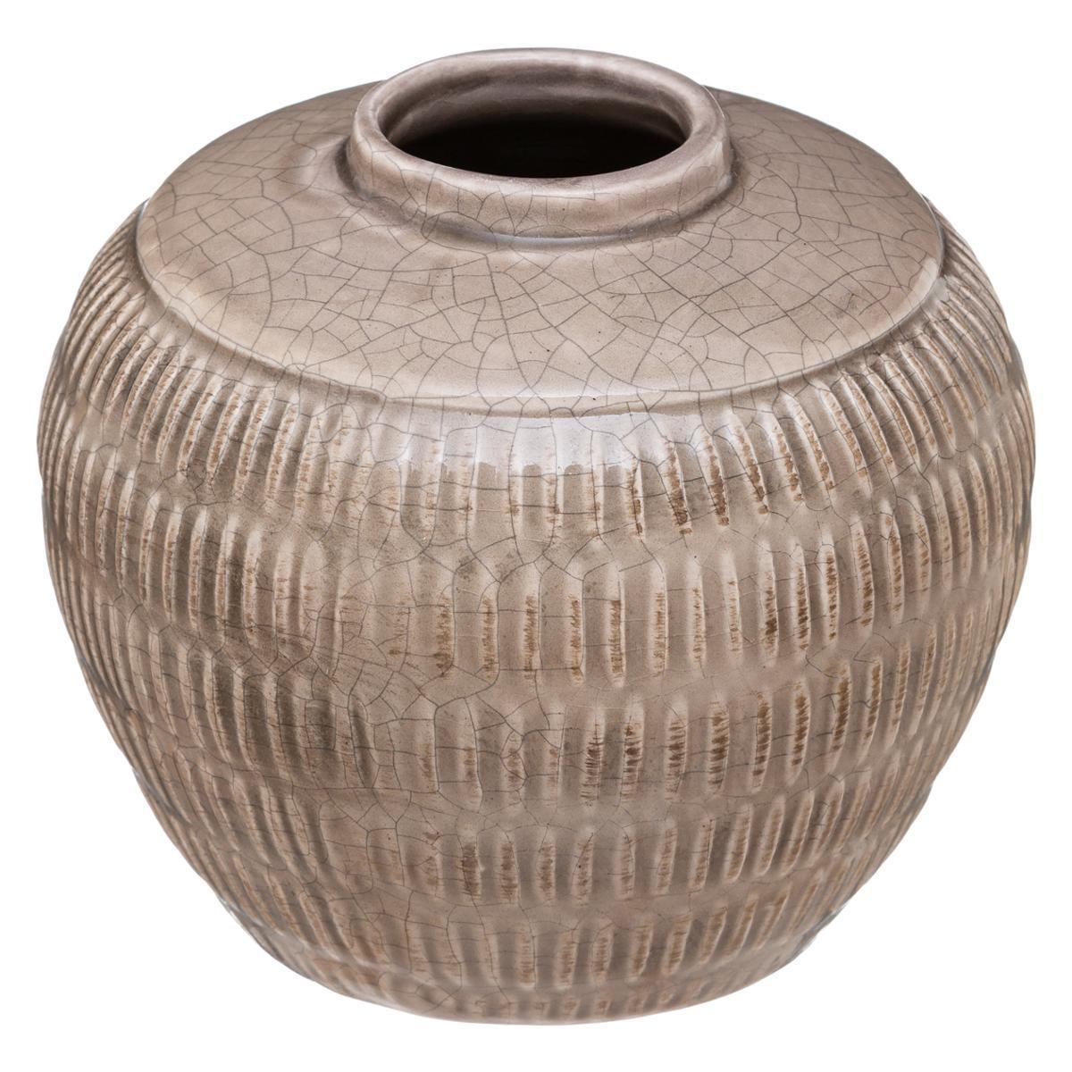 Vase ceramique terre ø 13,5 x H 12 assortis