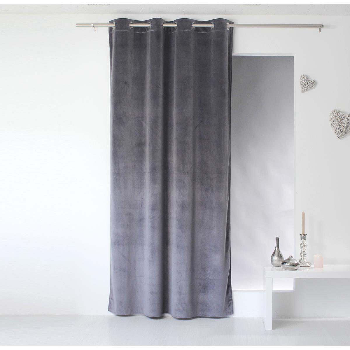 Rideau velours Nounours - 140 x 240 cm - Gris