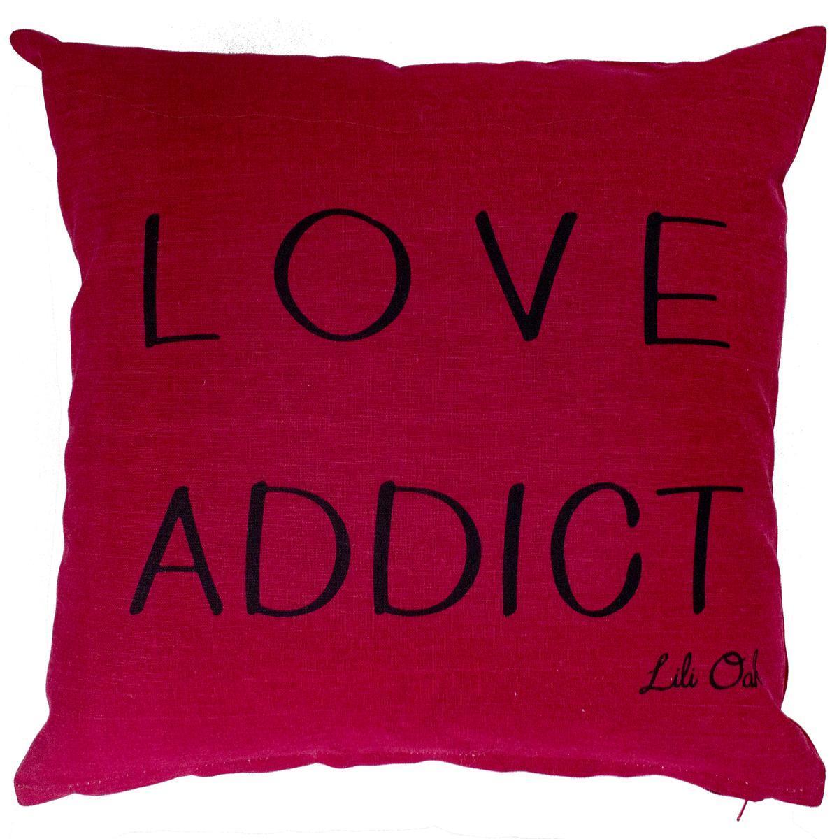 Coussin Addict - 40 x 40 cm - Rouge