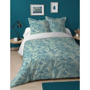 Drap de dessus Equatoria 2 personnes - L 300 x l 240 cm - Vert, bleu