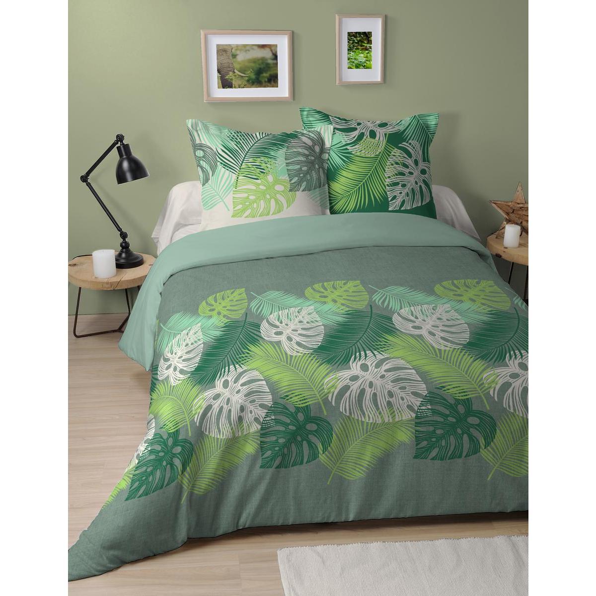 Housse de couette Eden 2 personnes - L 240 x l 220 cm - Vert