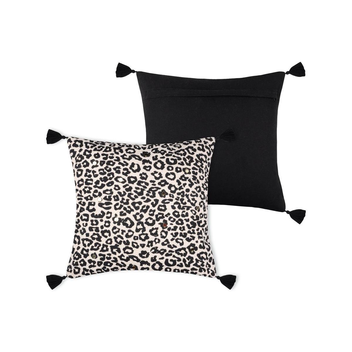 COUSSIN BURUNDI 40X40 NOIR LEO