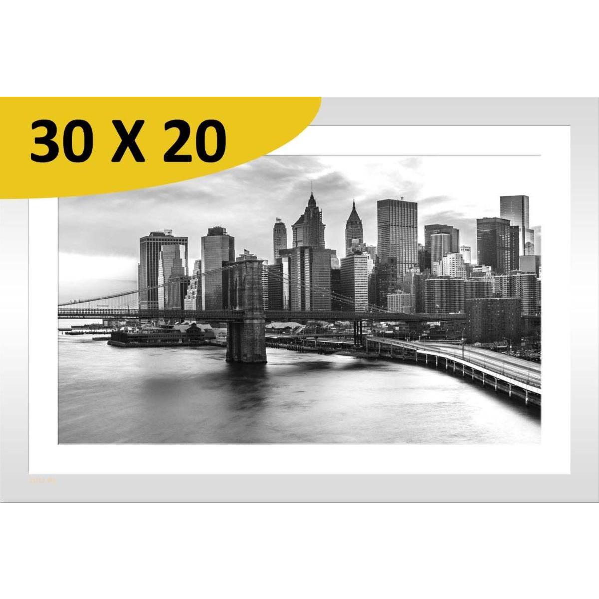 Tableau Pont de Brooklyn - L 20 x P 1.5 x l 30 cm - Noir, blanc - VUE SUR IMAGE