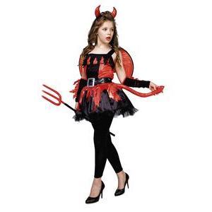 Costume diablesse - Différentes tailles - Taille enfant (L) - L 48 x H 3.5 x l 30 cm - Multicolore - PTIT CLOWN