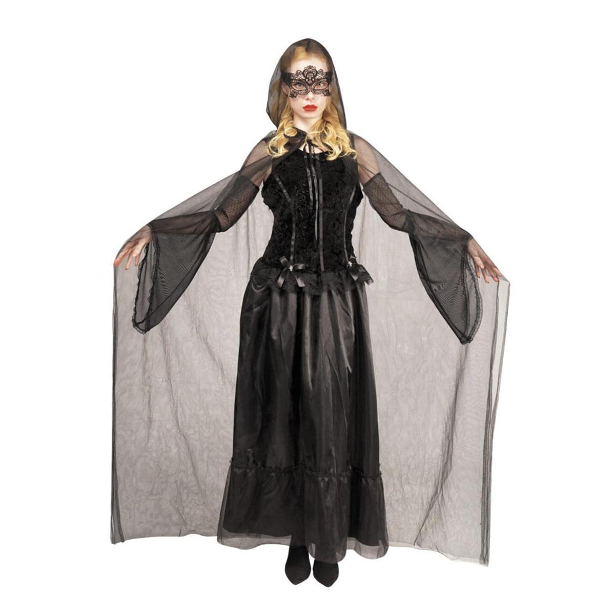 Costume de Veuve Noire - Taille adulte  - L 39 x H 2 x l 29 cm - Noir - PTIT CLOWN