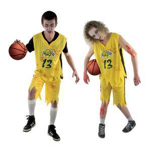 Costume de basketteur zombie - Taille adulte unique - L 48 x H 3 x l 44 cm - Jaune - PTIT CLOWN