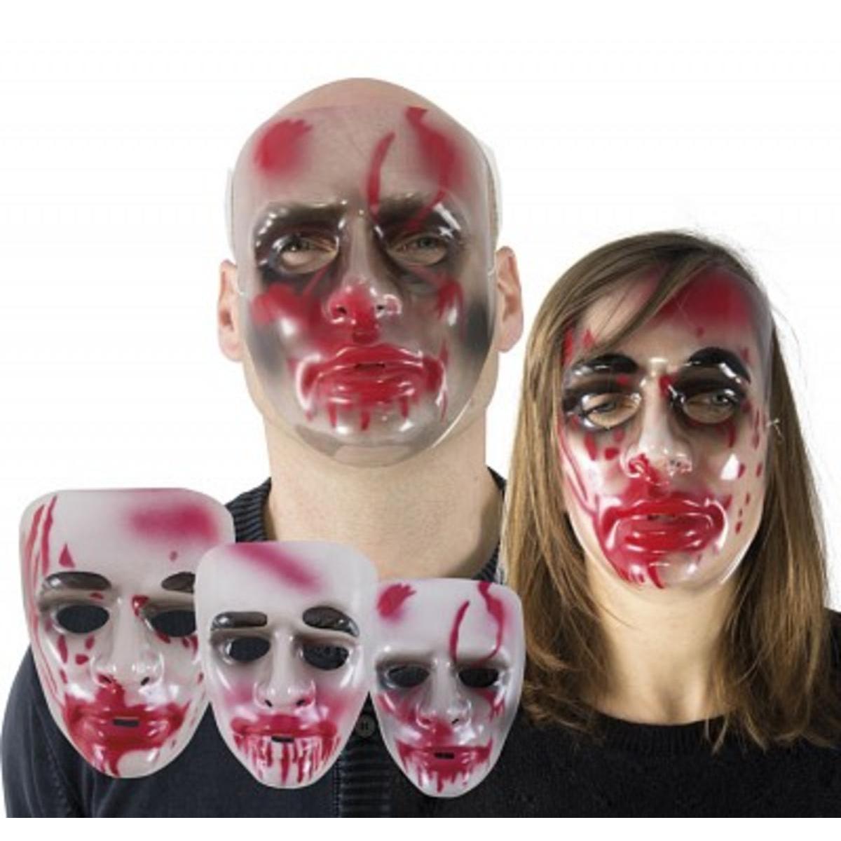 Masque adulte sanglant - Différents modèles assortis - L 24 x H 7 x l 15 cm - Multicolore - PTIT CLOWN