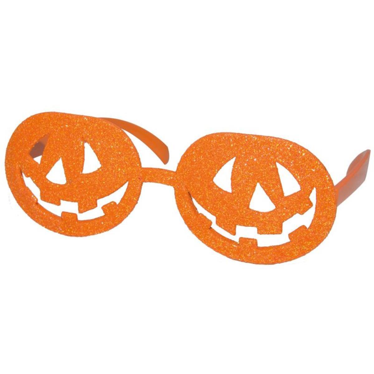 Lunettes citrouille pailletées - L 12 x H 3 x l 18 cm - Orange - PTIT CLOWN