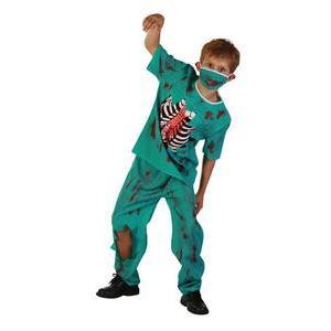 Costume de chirurgien zombie - Taille enfant (S) - L 53 x l 44 cm - Vert - PTIT CLOWN