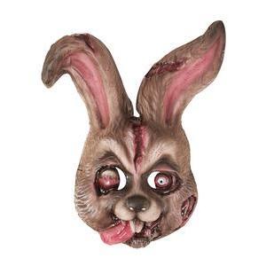 Masque lapin zombie - Taille adulte - L 38 x H 7 x l 33 cm - Marron - PTIT CLOWN