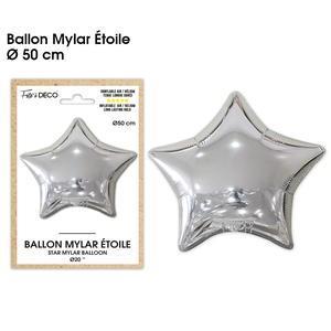 Ballon métallique étoile argent