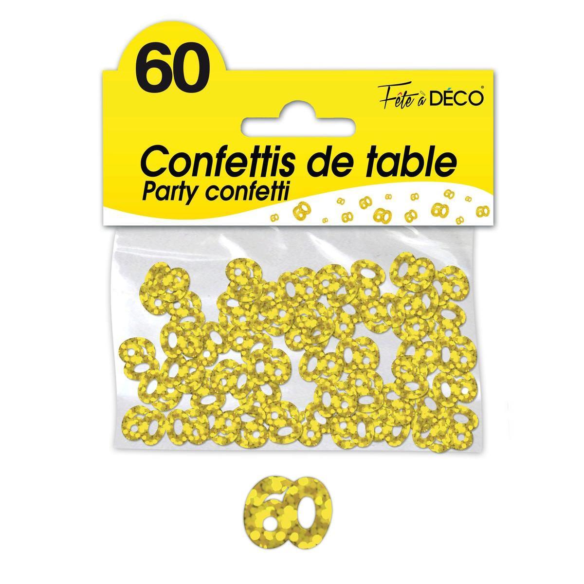Confettis de table 60 ans or