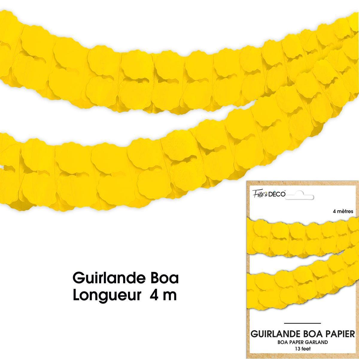 Guirlande boa papier jaune