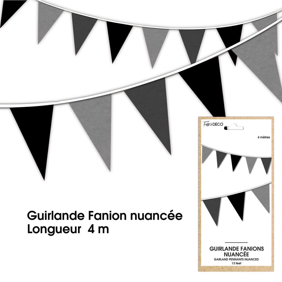 Guirlande fanion nuancée noire