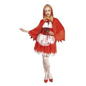 Costume de Petit Chaperon ensanglanté - Taille adulte - L/XL - L 39 x H 2 x l 29 cm - Rouge - PTIT CLOWN