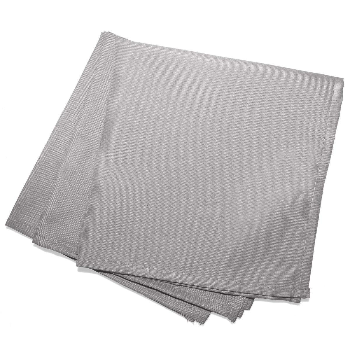 3 serviettes de table unies Essentiel - L 40 x l 40 cm - Gris