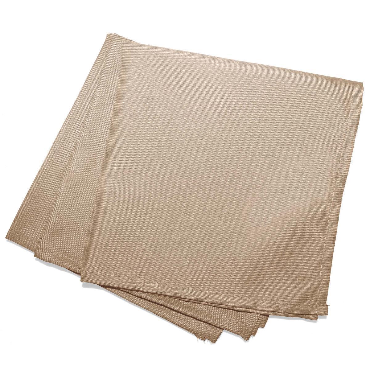 3 serviettes de table unies Essentiel - L 40 x l 40 cm - Beige