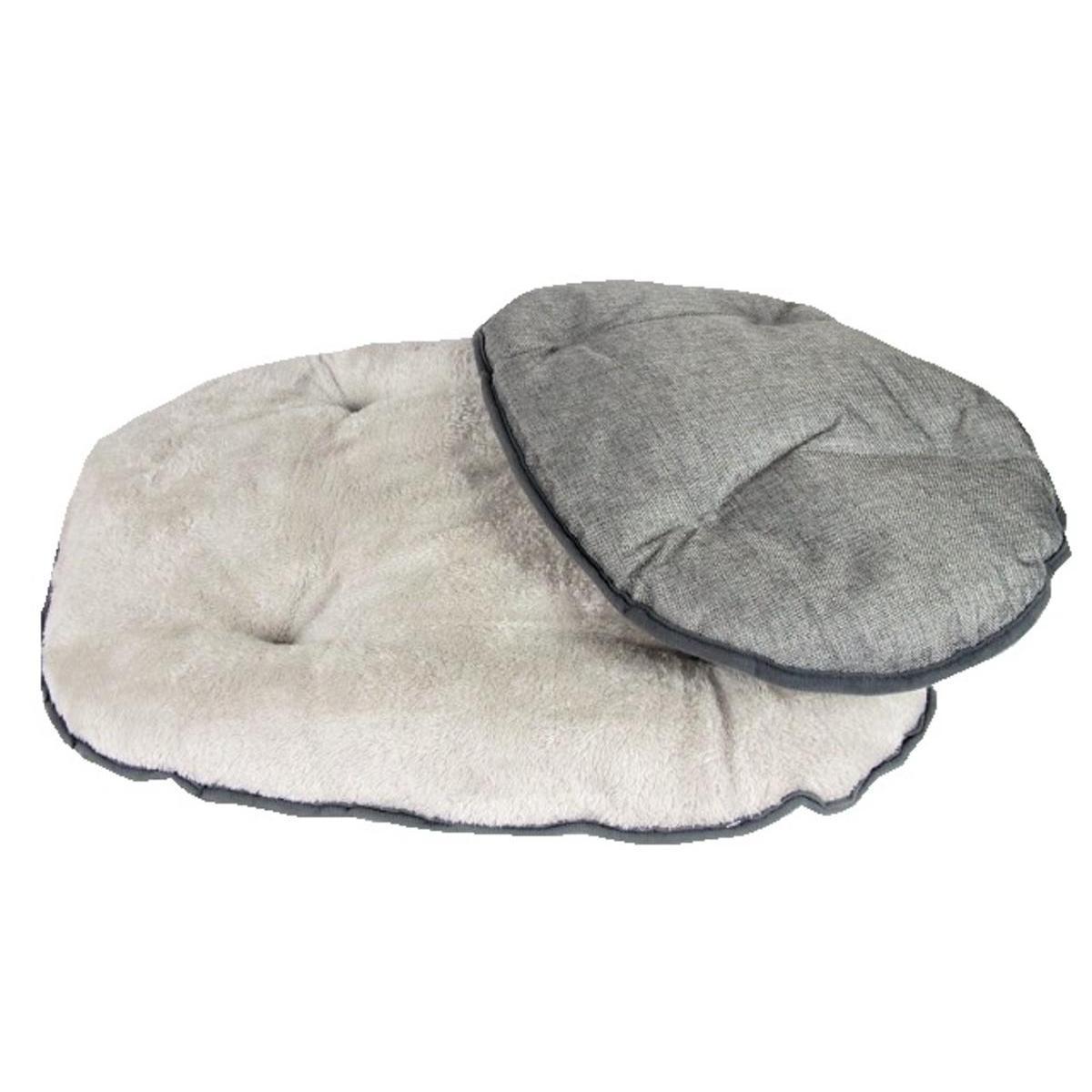 Coussin ovale en sherpa pour chien - INES - 100 cm