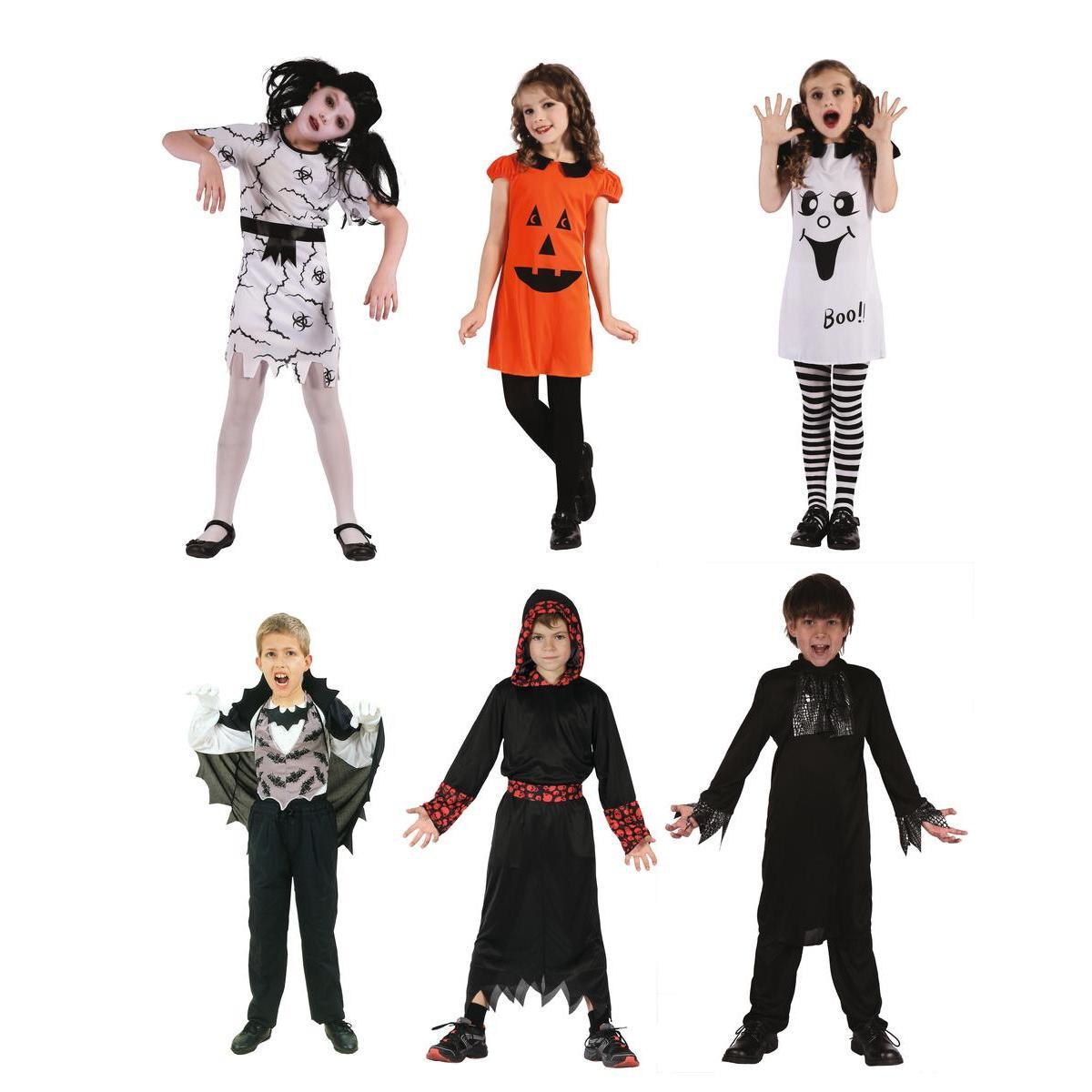Costume Halloweenesque - Taille enfant (5 à 12 ans) - Noir, rouge, blanc