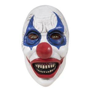 Masque de Clown tueur - Taille adulte unique - Blanc, rouge, bleu