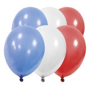 Ballons drapeau français (x 12) - ø 25 x 31 cm - Multicolore