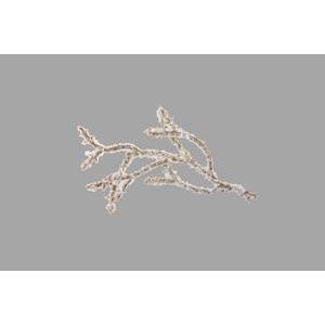 Branche enneigée 9 cm (x 6) - 5 x 9 x 3 cm - Marron