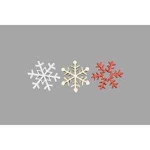 confetti de table bois flocon de neige noel en laponie (x 9)
