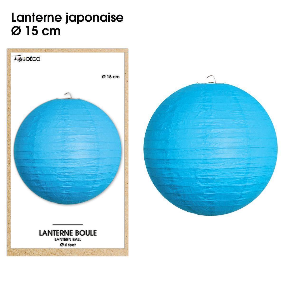 Lanterne japonaise ø 15 cm bleue