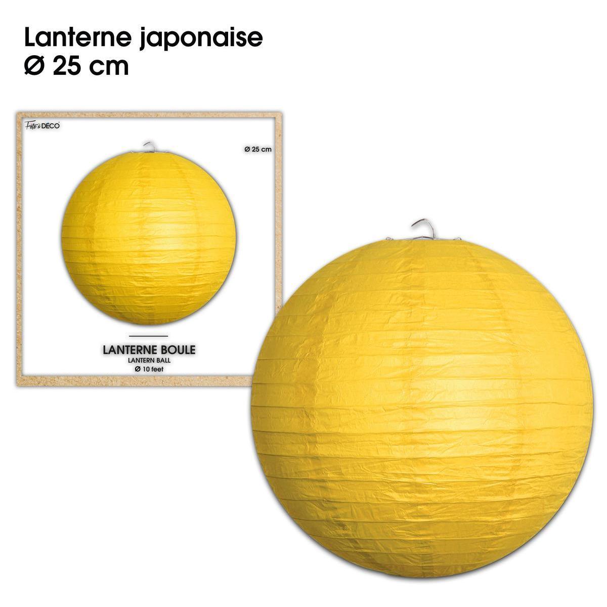 Lanterne japonaise ø 25 cm jaune