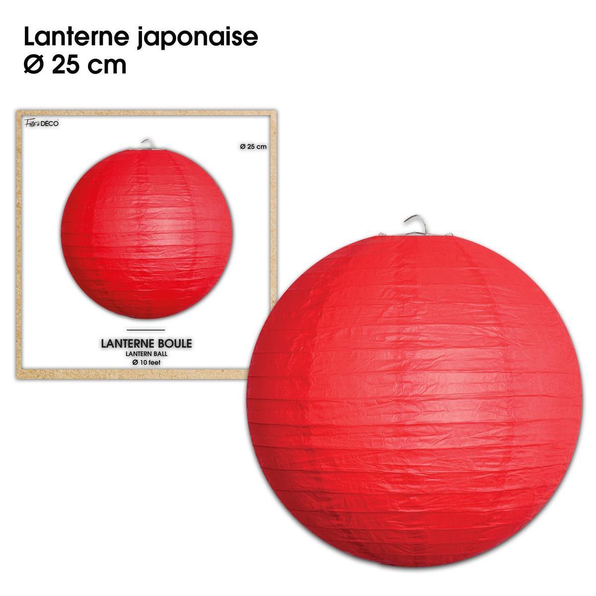 Lanterne japonaise ø 25 cm rouge