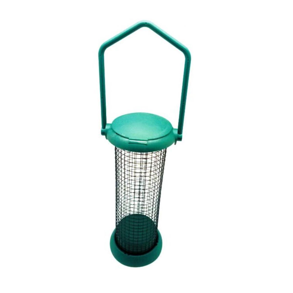 Mangeoire silo pour cacahuètes - ø 8.5 x H 21.5 cm - Vert