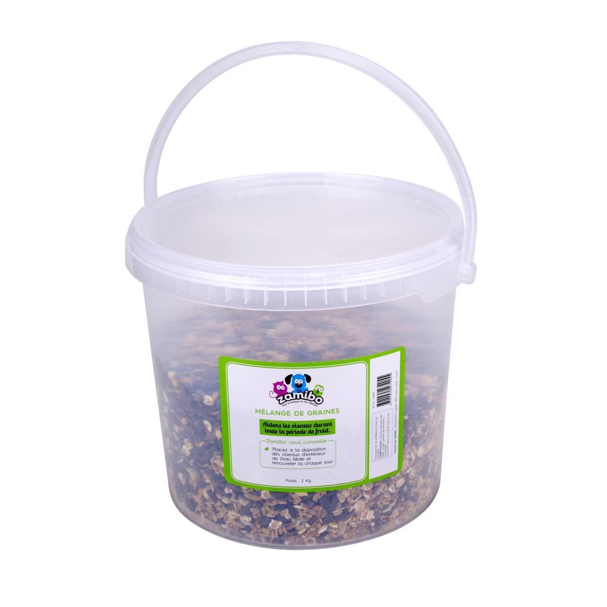 Graines mixtes en seau - 2 Kg - Transparent