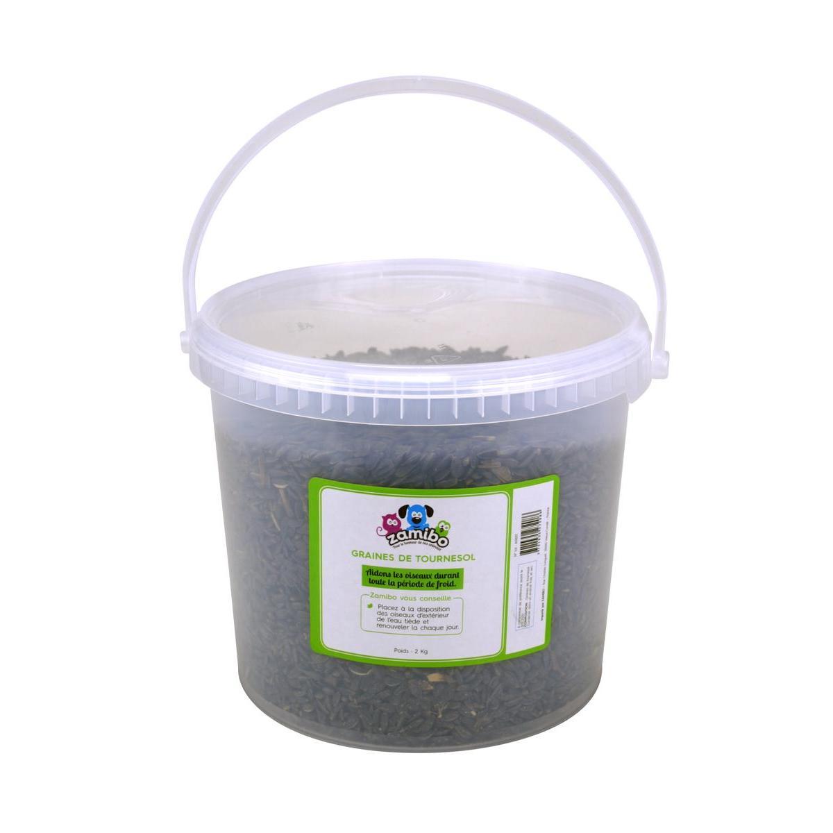 Graines de tournesol en seau - 2 Kg - Transparent