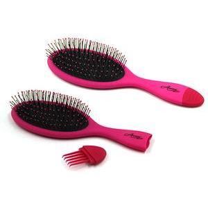 Brosse rose avec embout nettoy