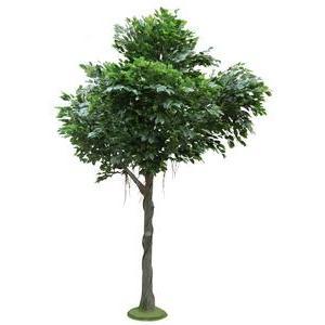 Ficus géant 4 branches effet toucher naturel - H 300 cm - Vert
