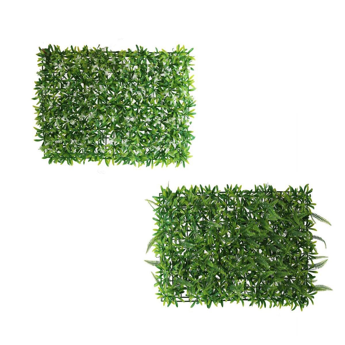 Mur végétal feuillage - H 40 cm - Vert