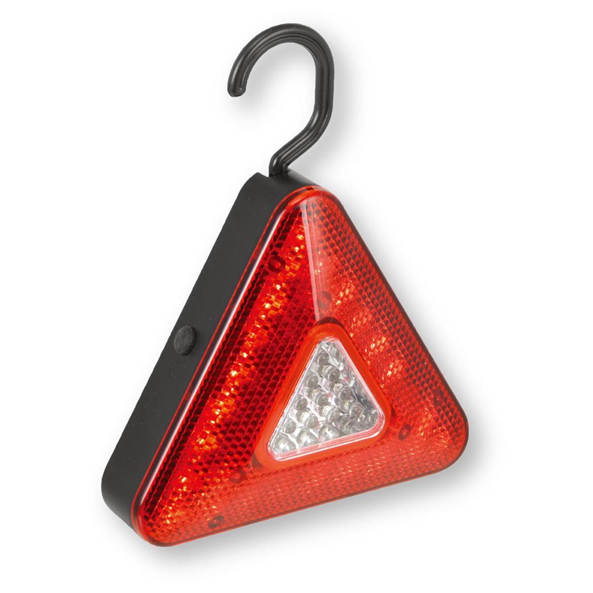 Triangle Lumineux LED - 19 x 5 x 16.5 cm - Rouge