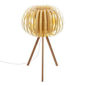 Lampe trépied bambou naturel H 55 cm